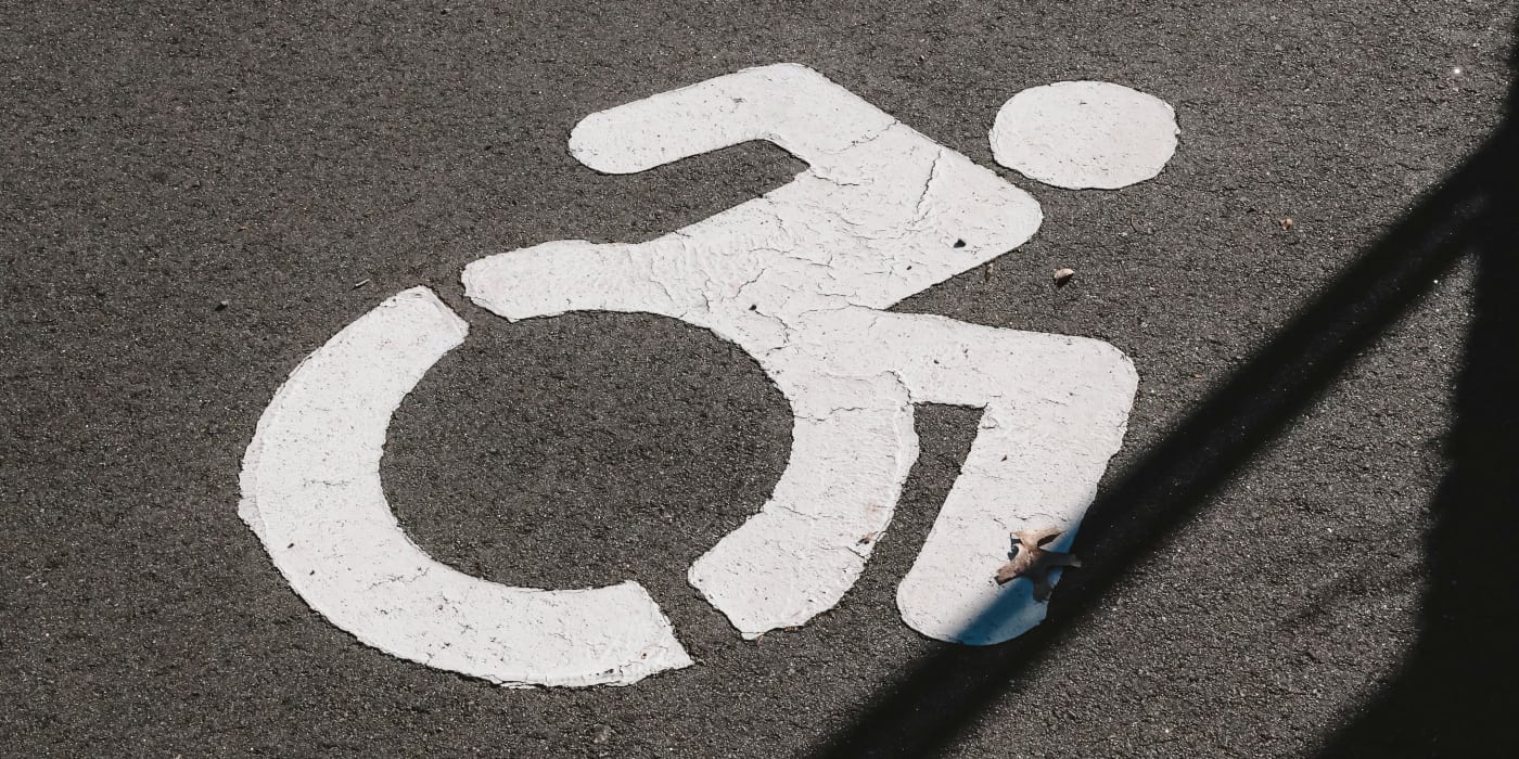 Handicap parking spot markings